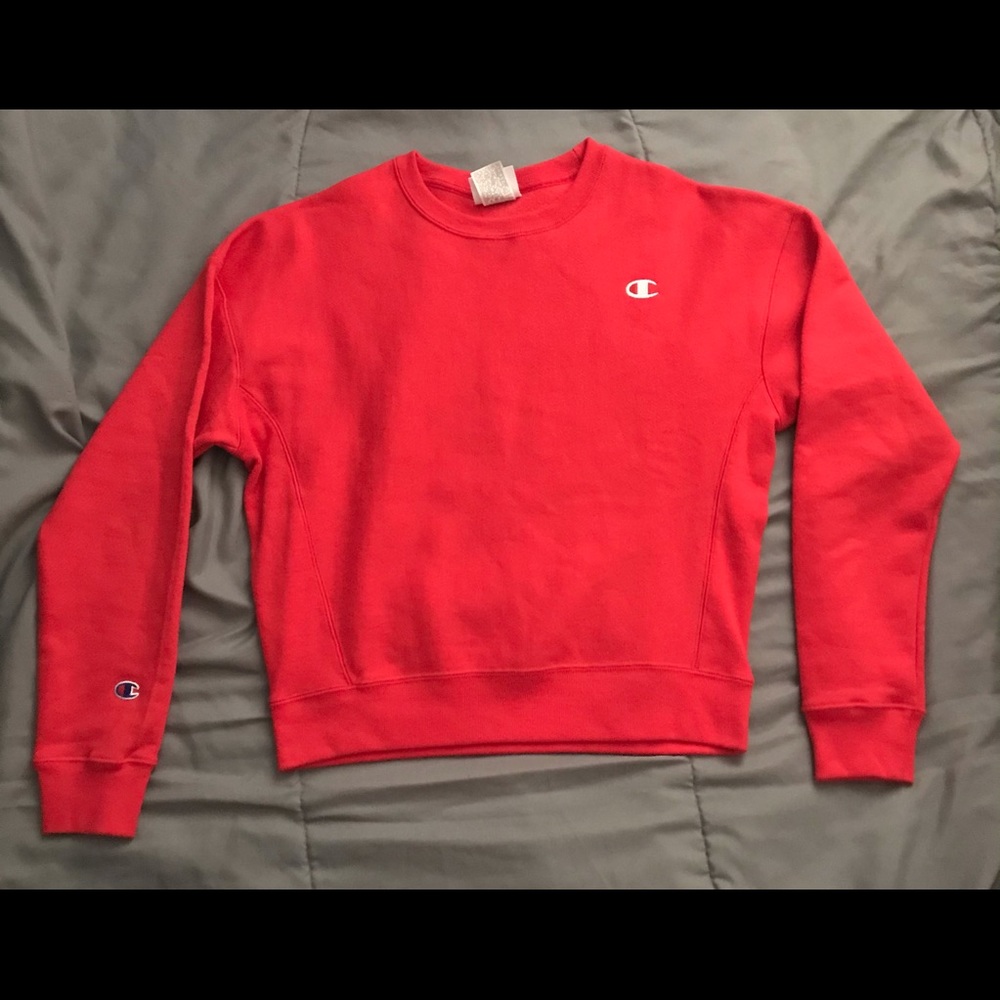 red champion crewneck